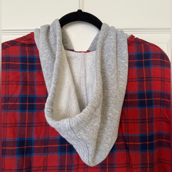 Urban Outfitters BDG Darcy Plaid Flannel Hooded Button-Down Shirt - Picture 7 of 7